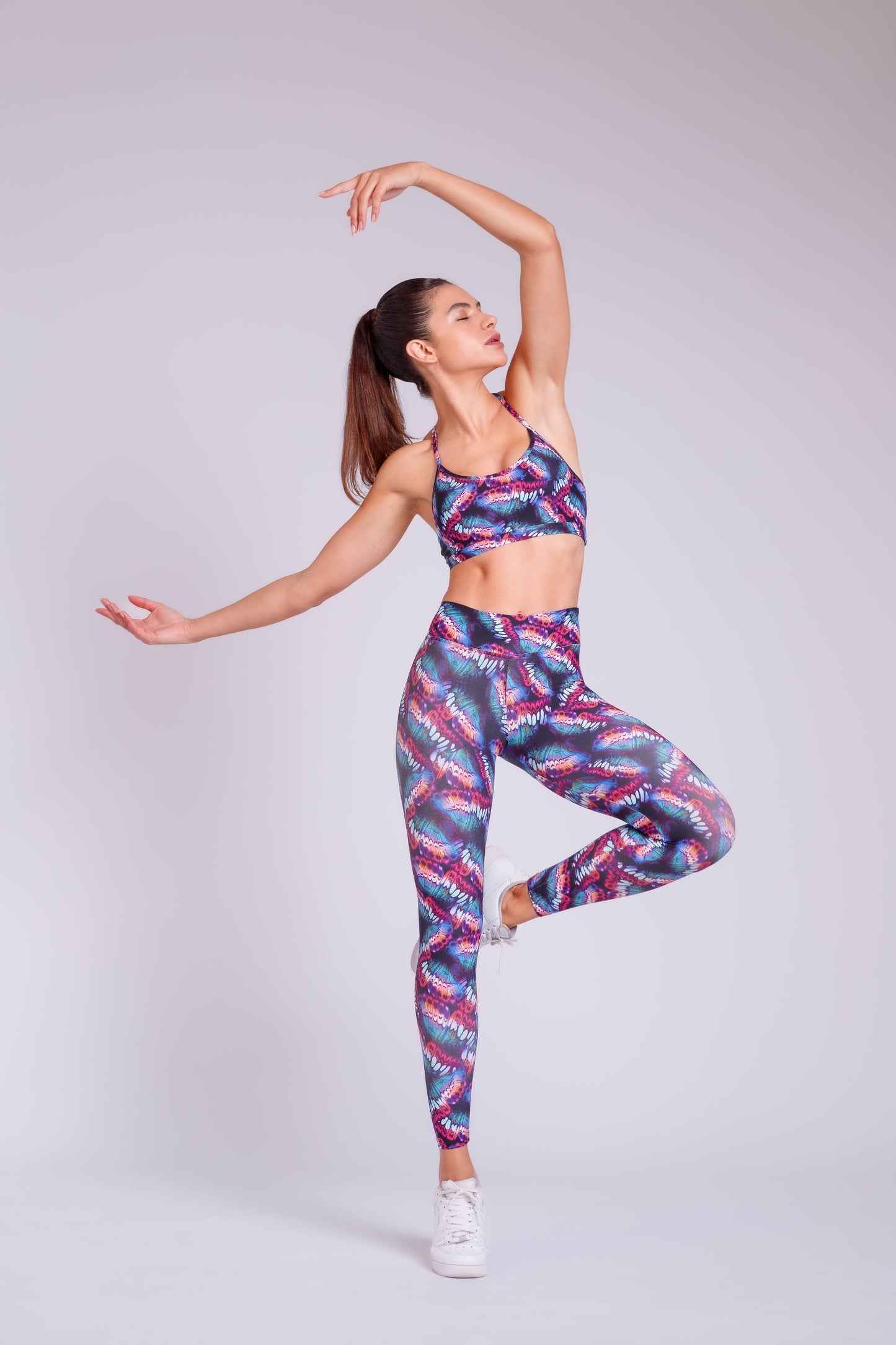 Aurora Butterfly High waist Full length Leggings