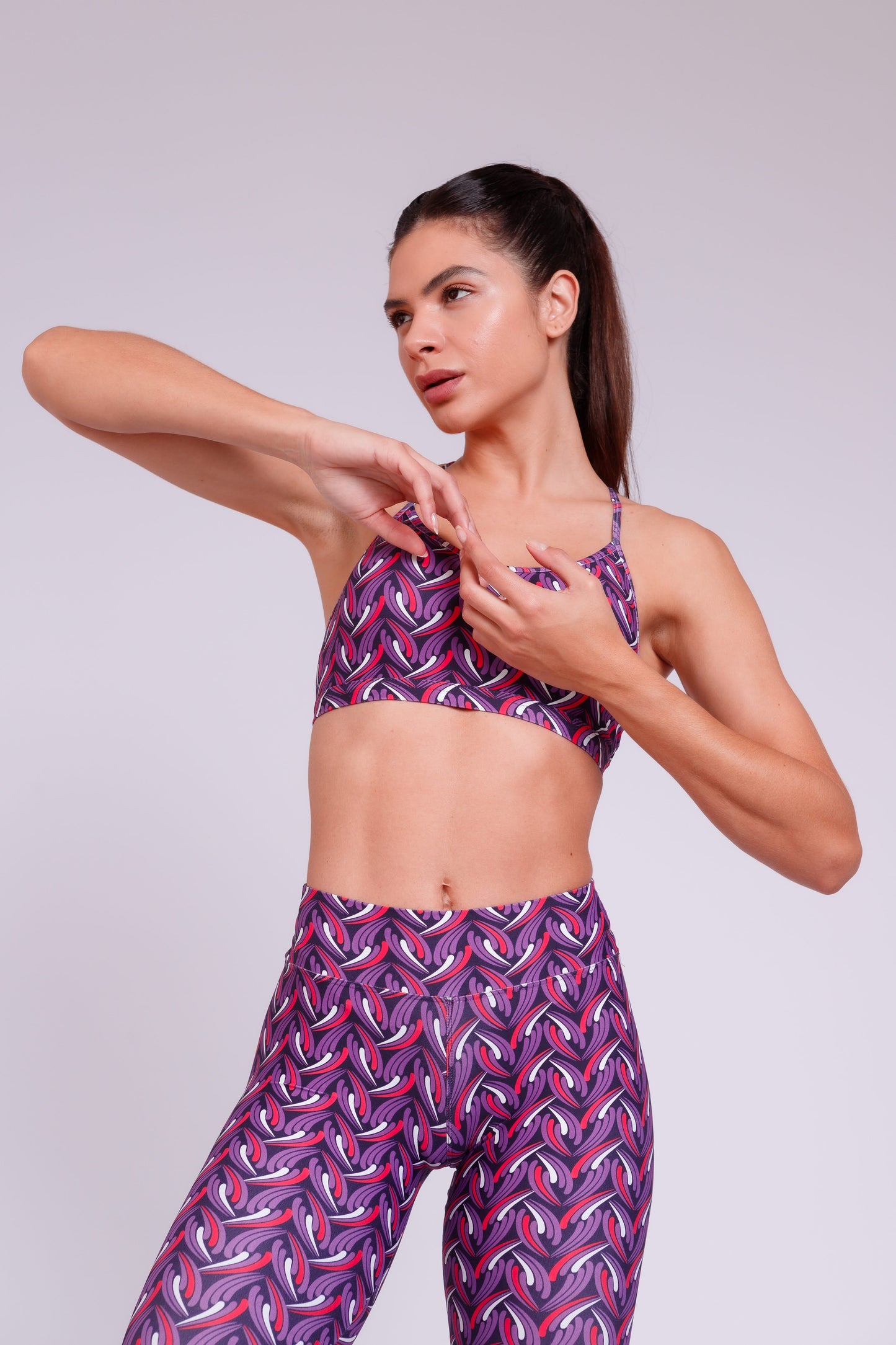 Fuschia Facet Movement Bra