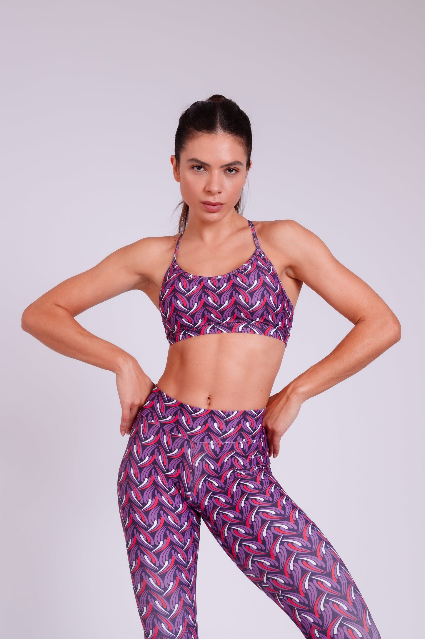 Fuschia Facet Movement Bra