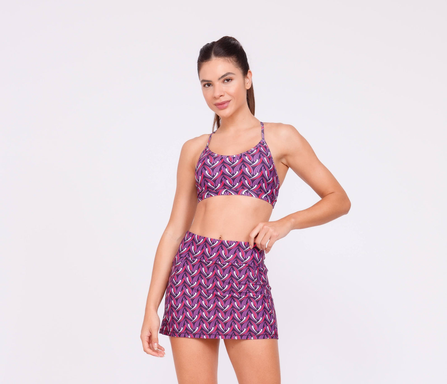 Fuschia Facet Skorts