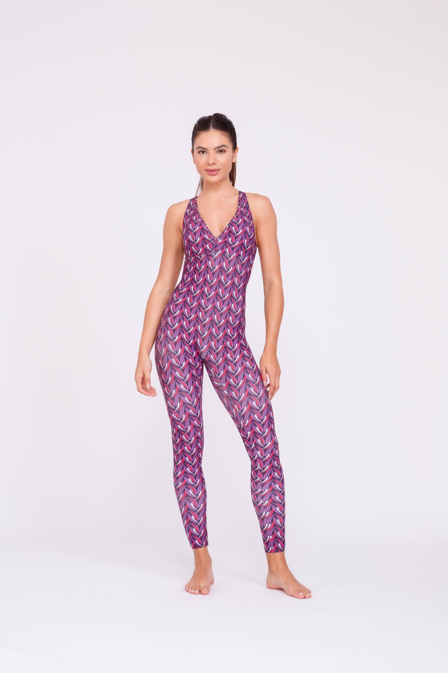 Fuschia Facet Unitard
