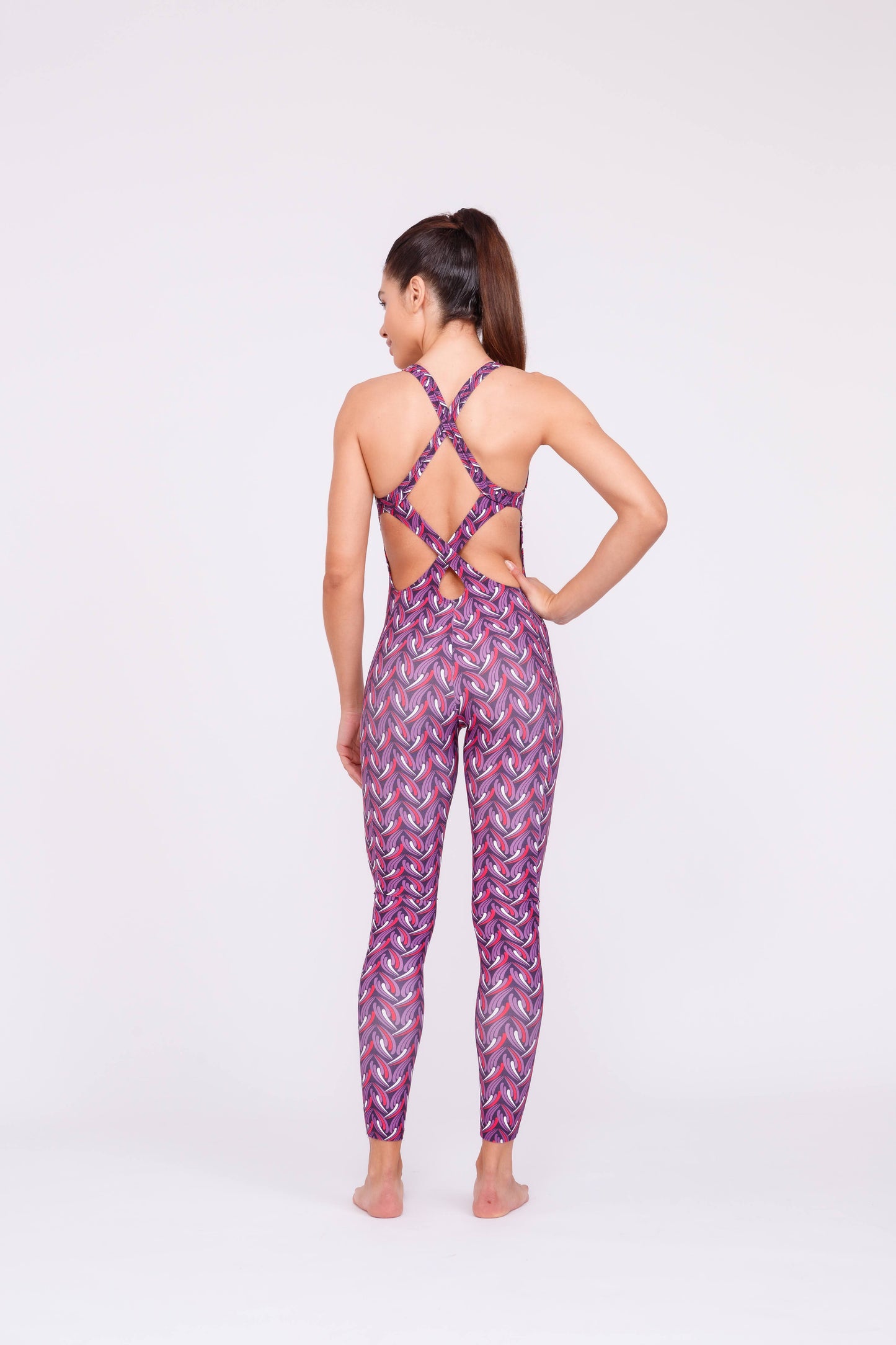 Fuschia Facet Unitard